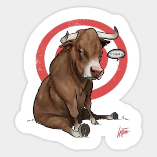 Bull Sigh Sticker